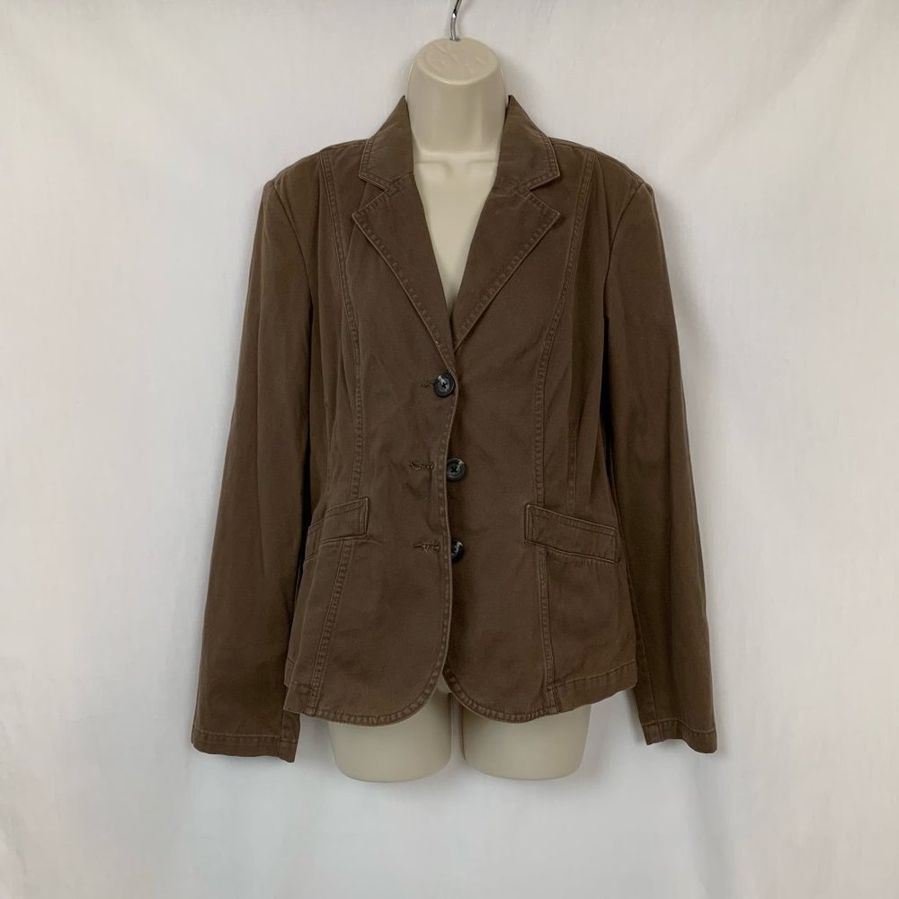 NWT G.H. Bass & Co. Women's Jacket M Brown Buttons